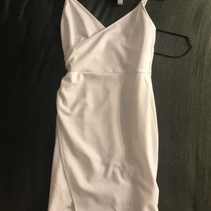 White Wrap Mini Dress